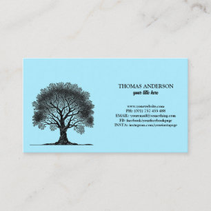 Moderner Lebensbaum Wellness Life Coach Visitenkarte