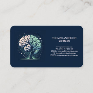 Moderner Lebensbaum Wellness Life Coach Visitenkarte
