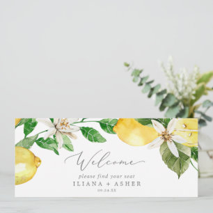 Moderner Lemon Garden Hanger Seating Chart Header