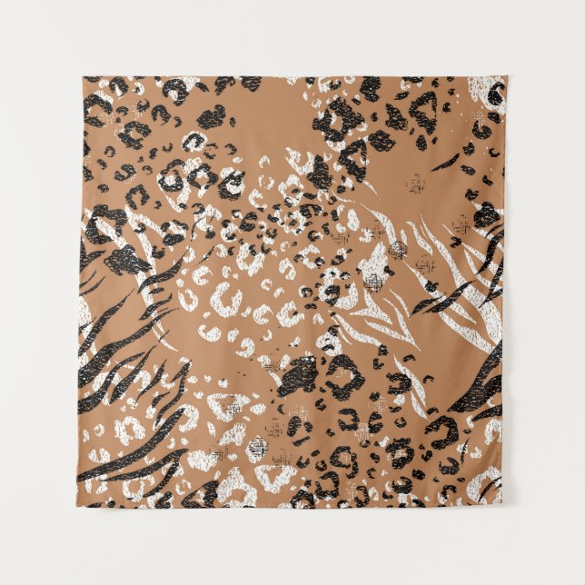 Moderner Leopard. Muster. Hintergrund. Die wilde N Wandteppich (Vorderseite)