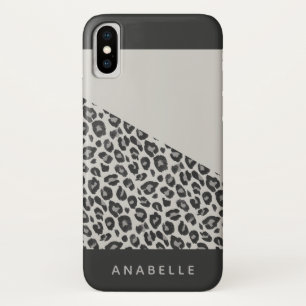 Moderner Leopardendruck in Schwarz/Weiß Case-Mate iPhone Hülle
