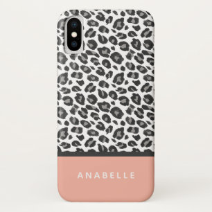 Moderner Leopardendruck in Schwarz/Weiß Case-Mate iPhone Hülle