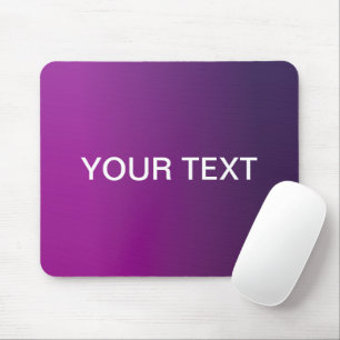 Moderner Lila Farbton Ombre & bearbeitbarer Weißte Mousepad