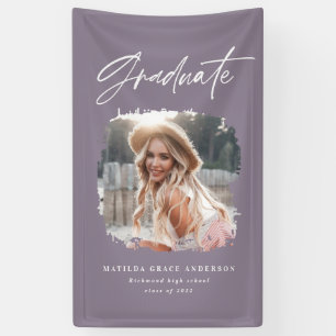 Moderner lila Foto Typografie Abschluss Banner