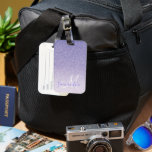 Moderner Lila Glitzer Glitzern Personalisiert Name Gepäckanhänger<br><div class="desc">Unsere Kollektion moderner und glamouröser Produkte stellt sich vor: "Moderner Lila Glitzer Glitzern Personalisiert Name". Diese auffälligen Gegenstände sind so konzipiert, dass sie Ihrem Leben eine Touch von Eleganz und Personalisierung verleihen. Mit einem faszinierenden lila Glitzer- und Glitzern-Motiv sind unsere Produkte perfekt für diejenigen, die ein wenig Liebe in ihrem...</div>