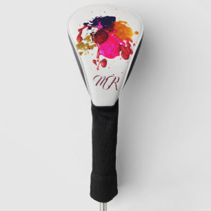 Moderner Lila rosafarbener Spritzer Golf Headcover
