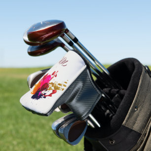 Moderner Lila rosafarbener Spritzer Golf Headcover