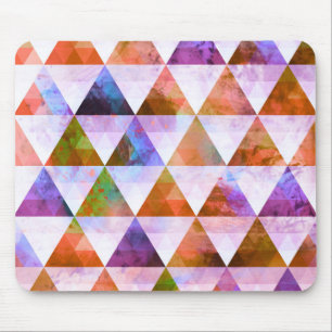 Moderner lila u. orange geometrischer mousepad