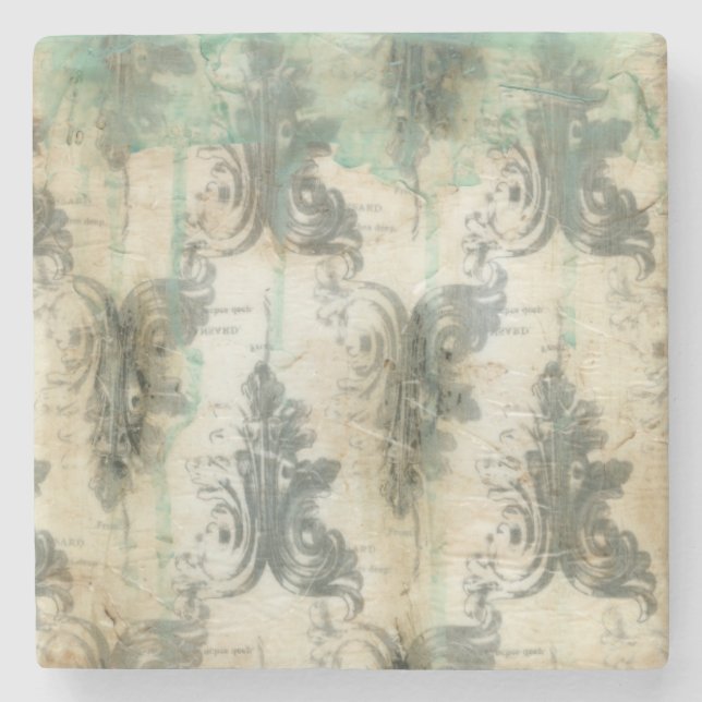 Moderner Lilien-Entwurf Steinuntersetzer (Vorderseite)