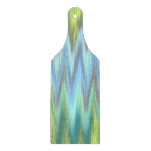 Moderner Limoner Türkis Ikat Zickzack Zickzack Schneidebrett