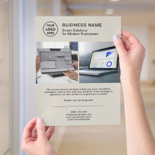 Moderner Logo-Foto-Profi-Flyer für Unternehmen Flyer