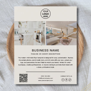 Moderner Logo-Foto-QR-Marketing-Geschäftsflyer Flyer