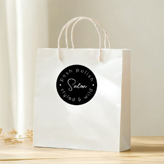 Moderner Logosalon personalisiert für Geschäftsleu Runder Aufkleber