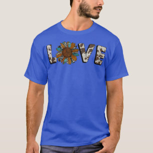 Moderner Look Western Sonnenblume Blütenblume Cowb T-Shirt