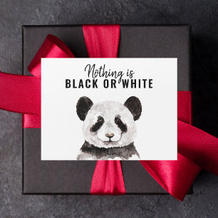 Moderner lustiger Panda Schwarz-Weiß mit Zitat Magnetkarte