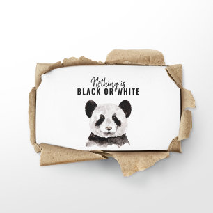 Moderner lustiger Panda Schwarz-Weiß mit Zitat Visitenkarte