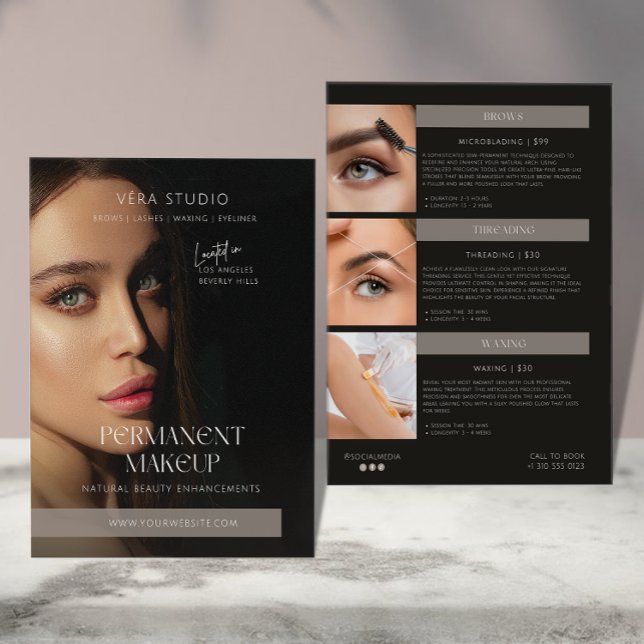 Moderner Luxus-Salon-Make-up-Preis-Flyer Flyer (Von Creator hochgeladen)