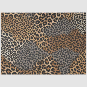 Moderner Luxus Weißer Leopard Elegante Collection Seidenpapier
