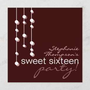 Moderner Mädchen-Bonbon 16 Geburtstags-Party Einladung