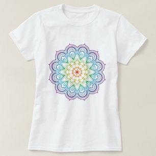 Moderner Mandala Coloring Datura Blume T - Shirt