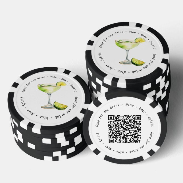 Moderner Margarita Business Event Drink Gutschein Pokerchips (Stapel)