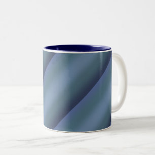 Moderner marineblauer Farbverlauf Wasserfarben Gal Zweifarbige Tasse