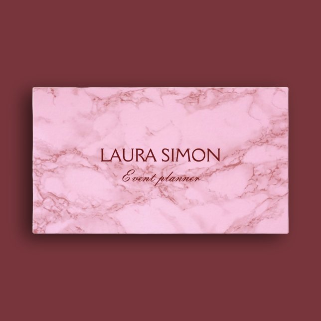 Moderner Marmor aus beruflicher Rose Visitenkarte (Chic and minimalist design - rose marble business card)