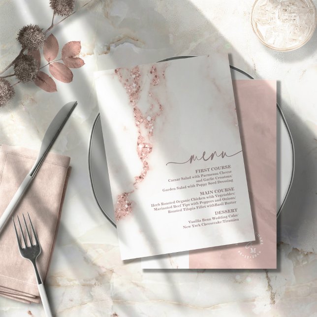 Moderner Marmor Glitzer Hochzeit Rose Gold ID816 (Von Creator hochgeladen)