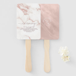 Moderner Marmor Glitzer Hochzeit Rose Gold ID816 Fächer