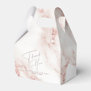 Moderner Marmor Glitzer Vielen Dank V2 Rose Gold I Geschenkschachtel