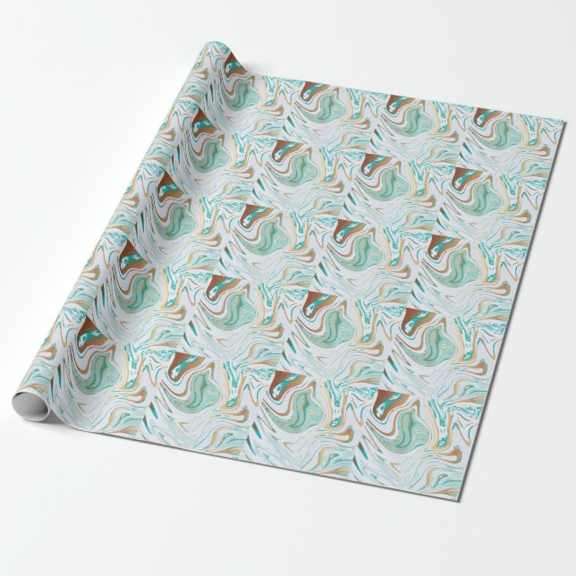 Moderner Marmor: Luxuriöses Texturdesign Geschenkpapier (Ungerollt)