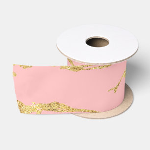 Moderner Marmor mit Imitat Gold Satinband