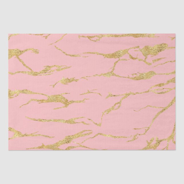 Moderner Marmor mit Imitat Gold Seidenpapier (Vorderseite)
