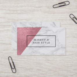 Moderner Marmor mit Imitat-Rosen-Gold Visitenkarte