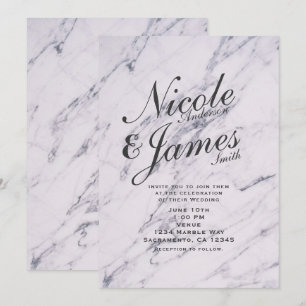 Moderner Marmor Moderner Marbella Hochzeitsfeier Einladung
