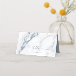 Moderner Marmortisch Glitzer Place Dusty Blue ID81 Platzkarte
