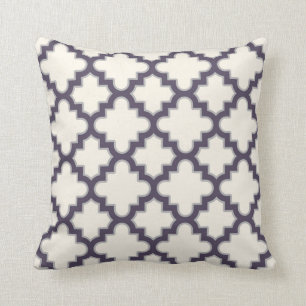 Moderner Marokkaner Quatrefoil im Kissen