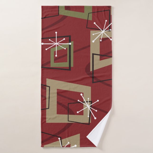 Moderner Maroon des Mittelalters Badehandtuch (Badehandtuch)