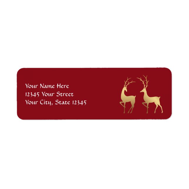 Moderner Maroon Red and Gold Dealer Holiday (Vorne)