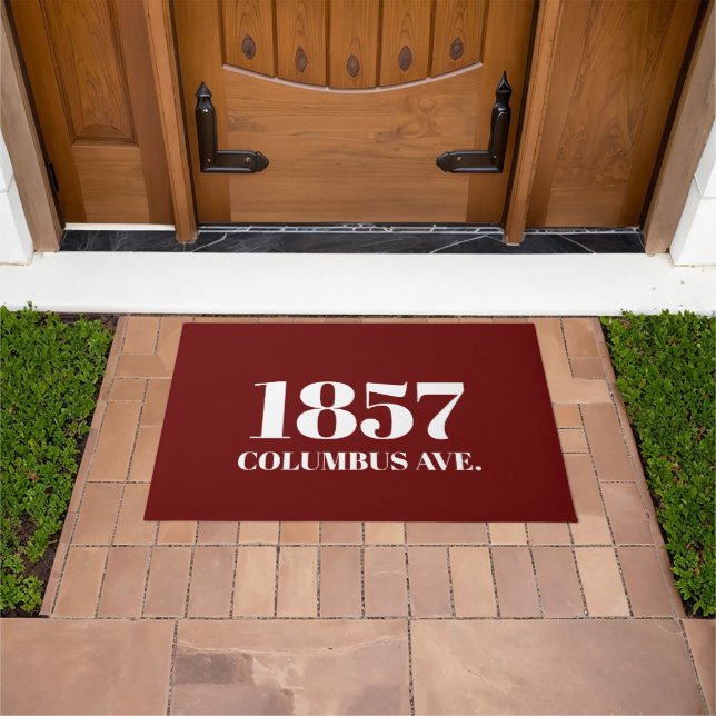 Moderner Marowein Custom Street Adresse Fußmatte (Außenbereich)