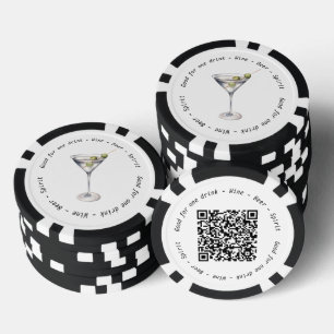Moderner Martini Business Event Drink Gutschein Pokerchips
