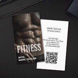 Moderner maskuliner Mann Fitness-Trainer Coach Visitenkarte