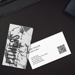 Moderner maskuliner Mann Fitness-Trainer Coach Visitenkarte