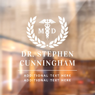 Moderner MD Doktor der Medicine Med School Abschlu Fensteraufkleber