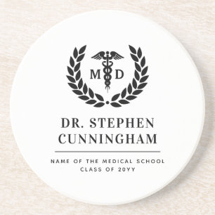 Moderner MD Doktor der Medicine Med School Abschlu Getränkeuntersetzer