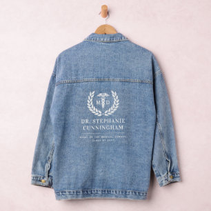 Moderner MD Doktor der Medicine Med School Abschlu Jeansjacke