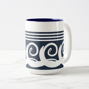 Moderner Meander Zweifarbige Tasse