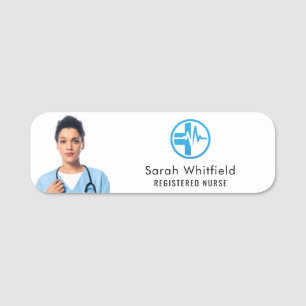 Moderner medizinischer Assistent für Krankenpflege Namensschild