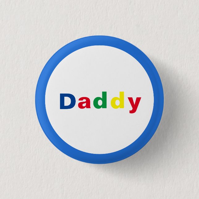 Moderner mehrfarbiger Daddy Button (Vorderseite)