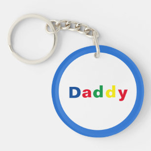 Moderner mehrfarbiger Daddy Schlüsselanhänger